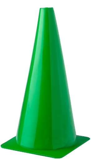 Picture of Plastic Training Cone 45cm - Green - Teamsport