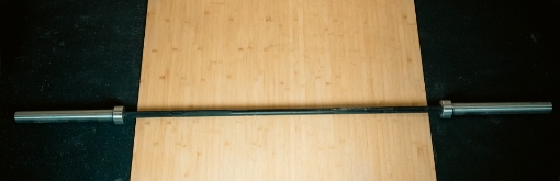 Picture of BLACK OLYMPIC BAR 220CM WITH SILVER ENDS