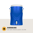 Picture of STEAMY 5 GALLON 20L BLUE HYDRATION JUG